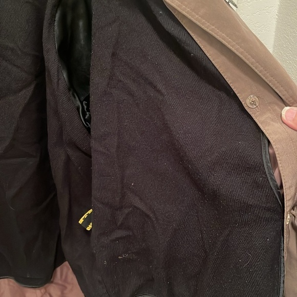 A2B hooded hip length removal lined coat, drawstring, waist women’s sz 1X Brown - Picture 8 of 16